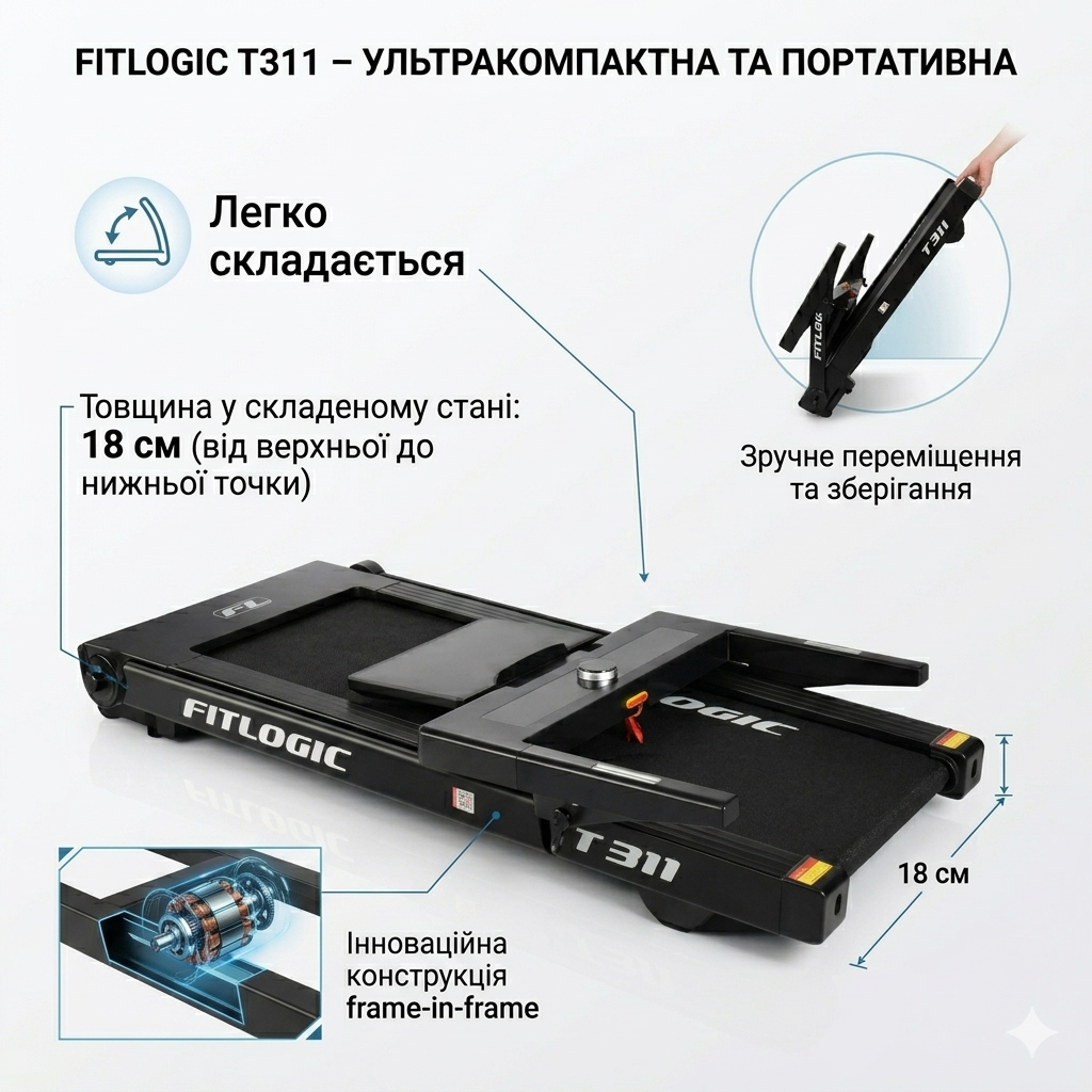 Складання Бігова доріжка FitLogic T311