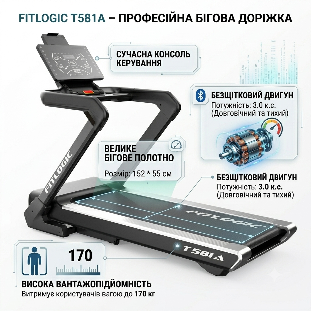 Бігова доріжка FitLogic T581A